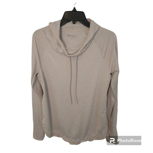 Athleta hooded Medium top Cozy Oatmeal - Picture 1 of 10